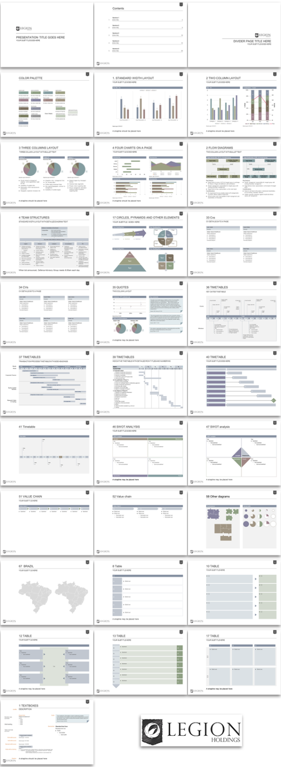 PowerPoint Design by Imazing for Legion Holdings | Design #15045053