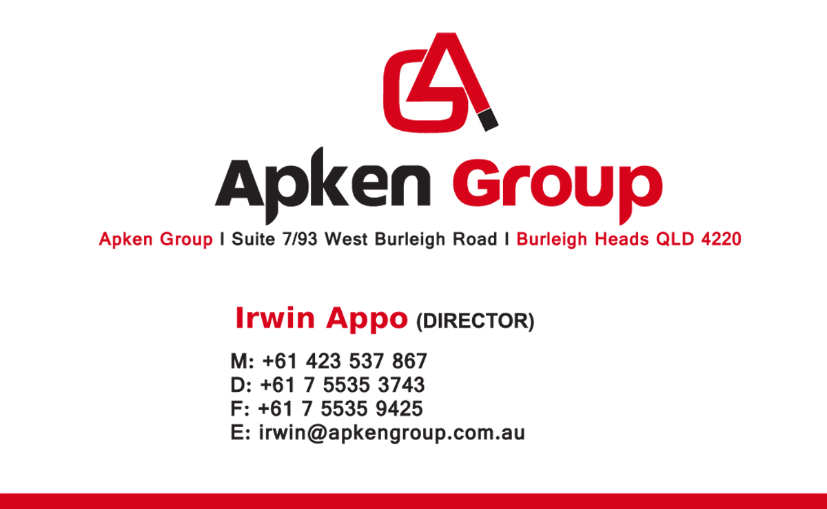 Business Card Design by Elkana Letting for Apken Group | Design #2553997