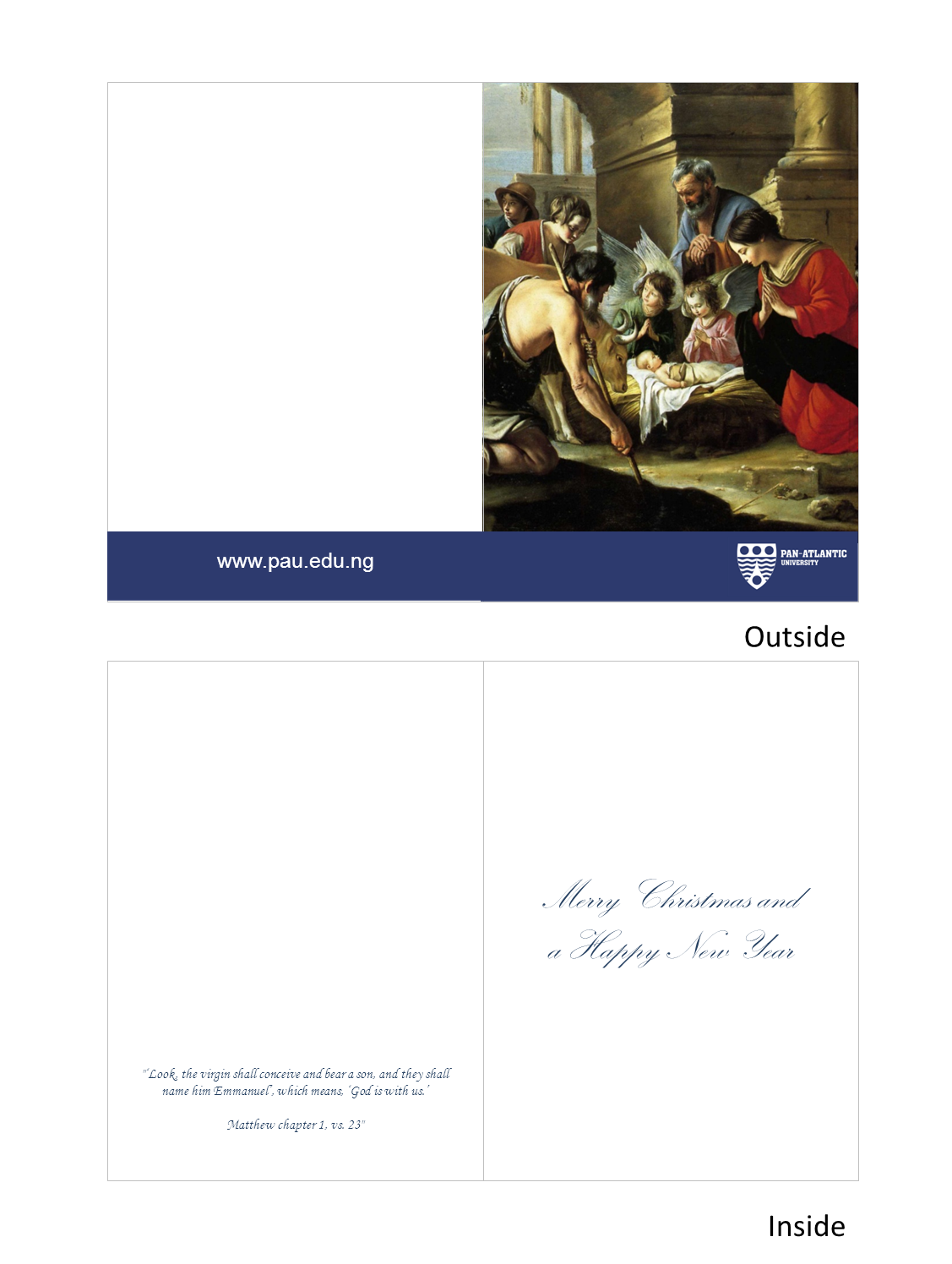 Greeting Card Design by BrendaGCC for Pan-Atlantic University | Design #2596104