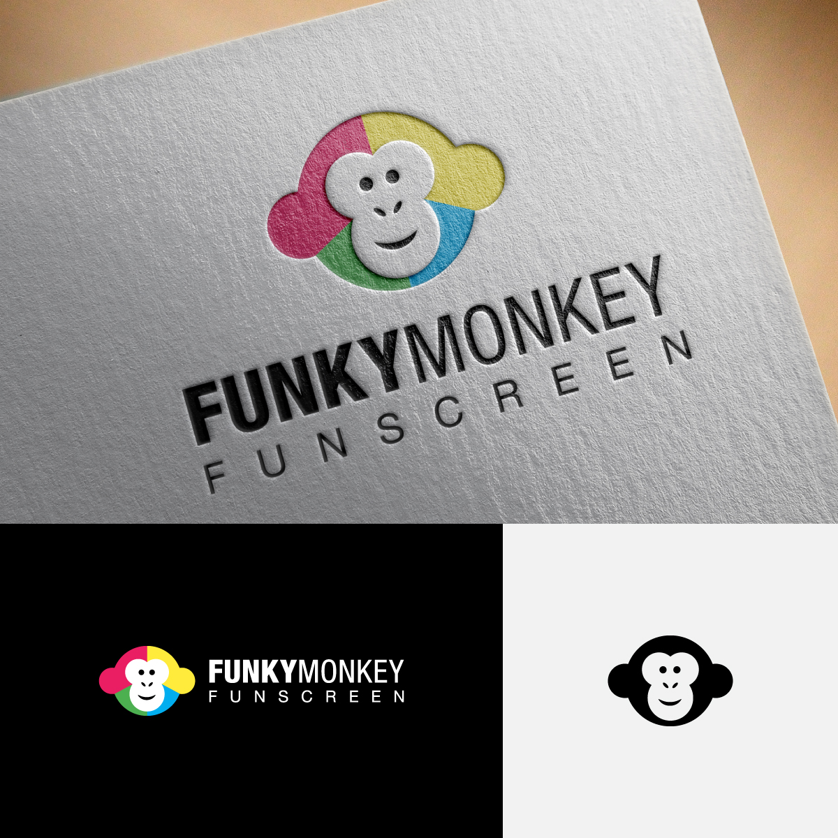Logo Design by leoncd for Funky Monkey FunScreen | Design #15022704