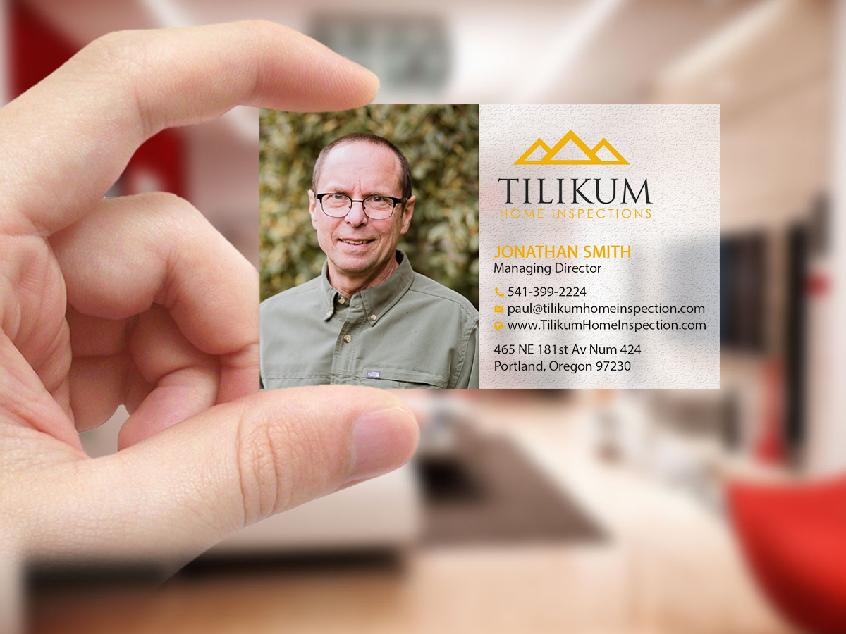 Business Card Design by Creations Box 2015 for Tilikum Home Inspections | Design #14989039