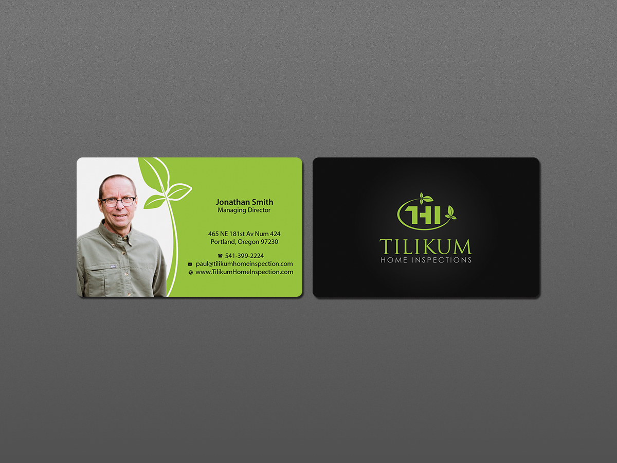 Business Card Design by Creations Box 2015 for Tilikum Home Inspections | Design #14994920
