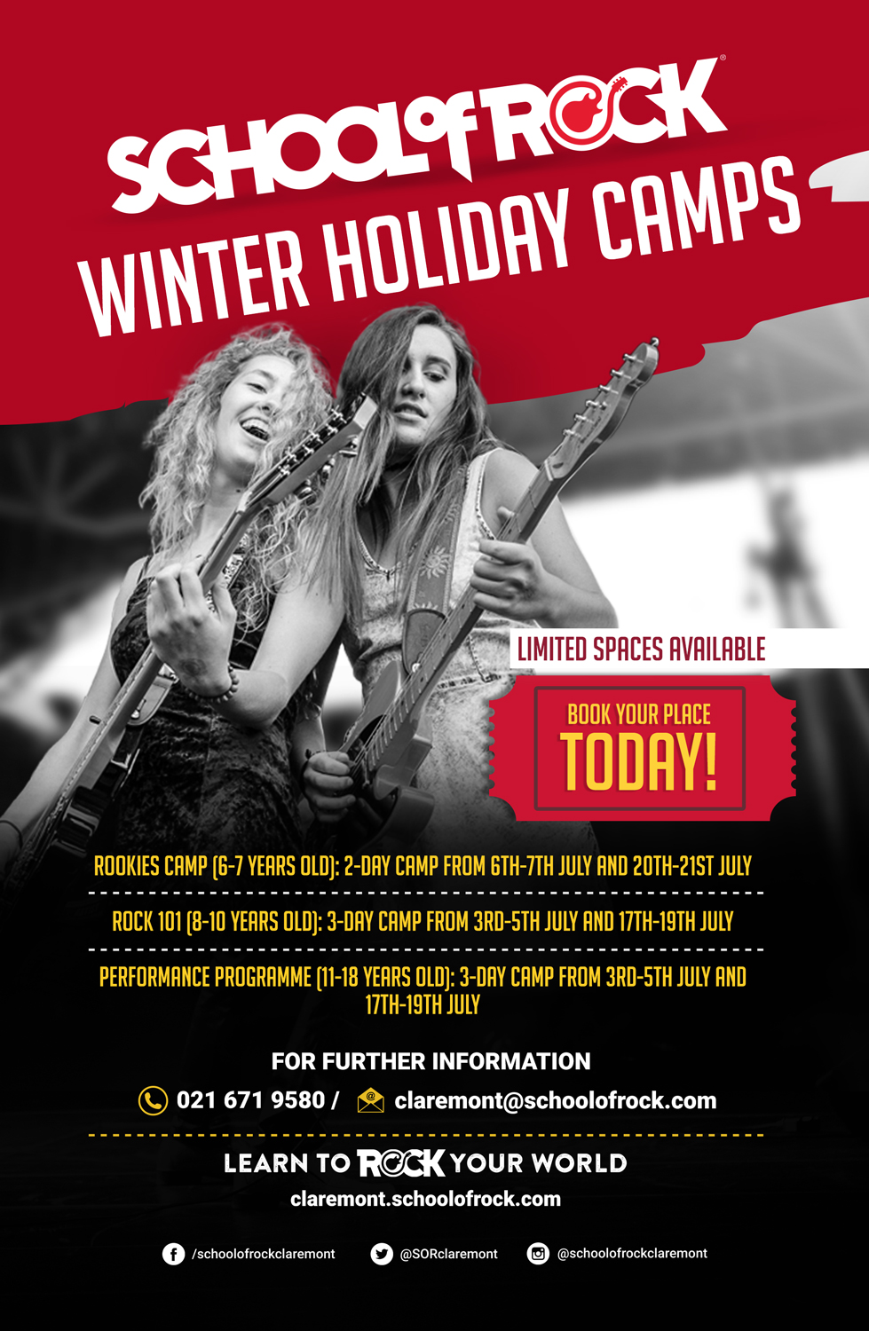 Diseño de Póster por baidya para School of Rock Claremont | Diseño #15056935