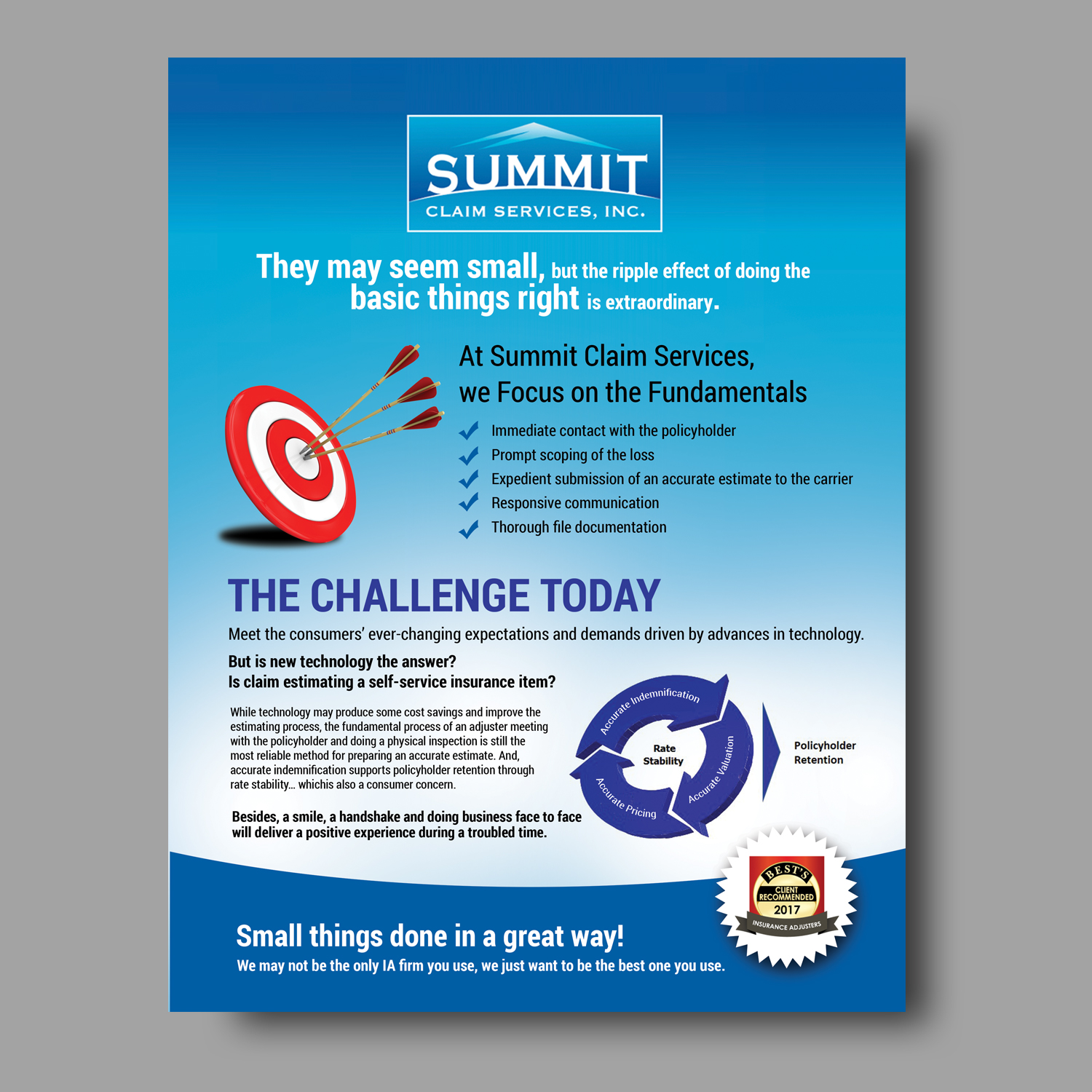 Design de Flyer par uk pour Summit Claim Services, Inc. | Design #14973662
