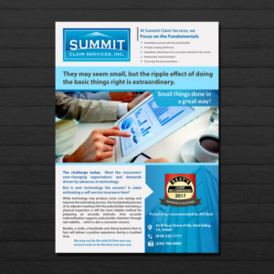 Summit Claim Services Philosophy/Positioning Flyer | Design de Flyer par aspiremedia