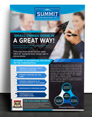 Summit Claim Services Philosophy/Positioning Flyer | Design de Flyer par SAI DESIGNS
