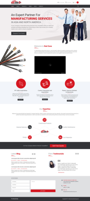 Web Design by Chikki for Redzone Manufacturing | Design: #14992122