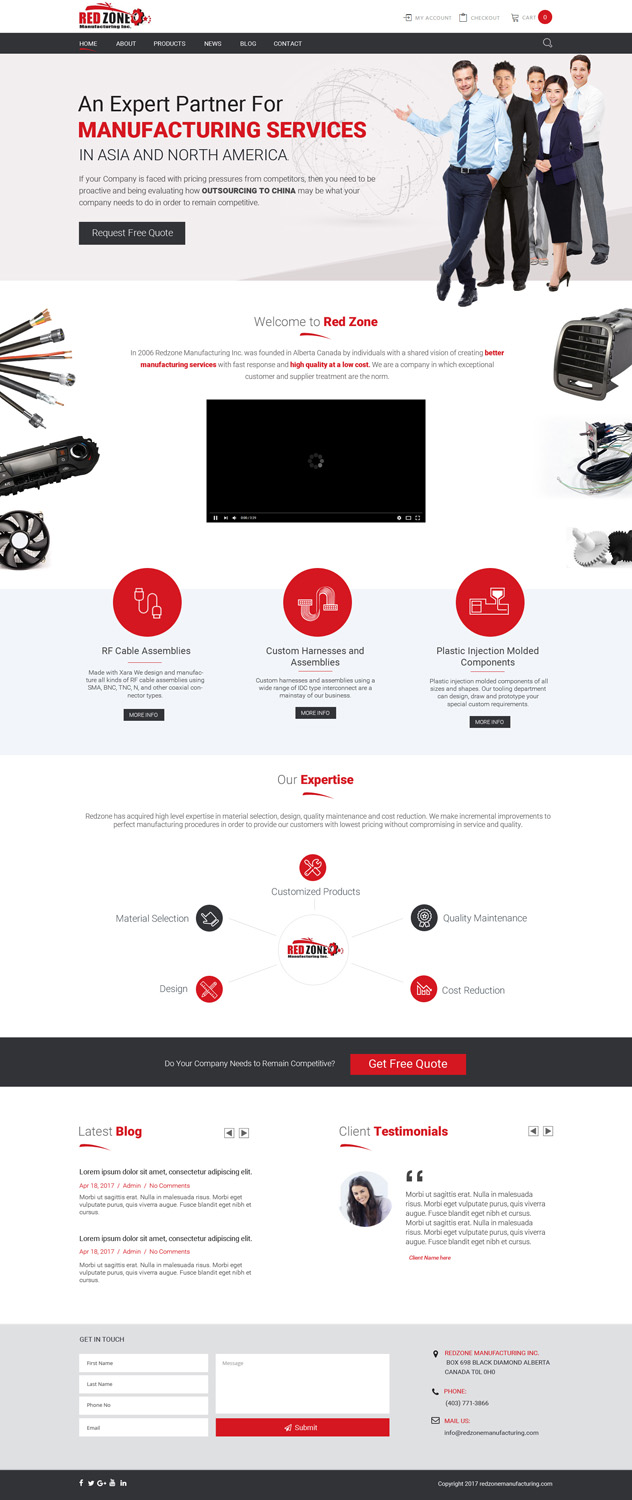 Web Design by Chikki for Redzone Manufacturing | Design #15001016