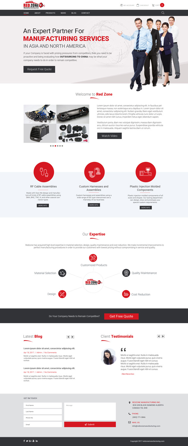 Web Design by Chikki for Redzone Manufacturing | Design #15001021