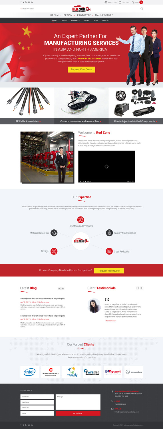 Web Design by Chikki for Redzone Manufacturing | Design #15026817