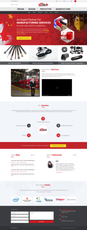 Web Design by Chikki for Redzone Manufacturing | Design: #15073121