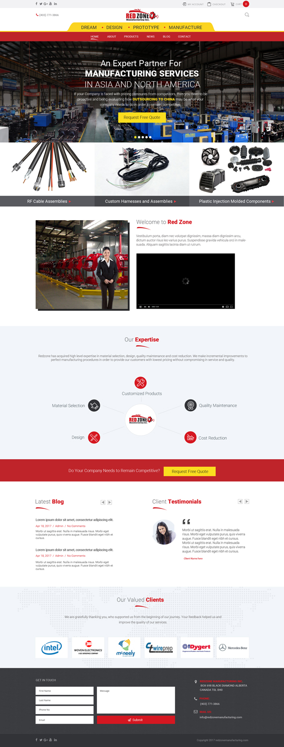 Web Design by Chikki for Redzone Manufacturing | Design #15073122
