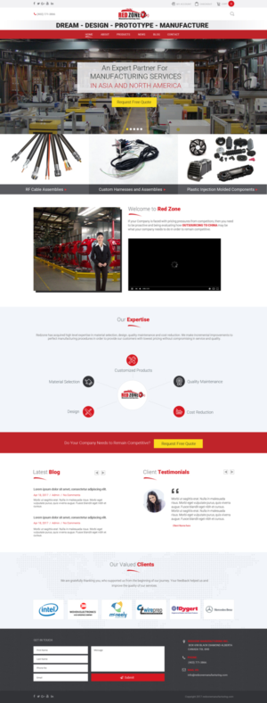 Web Design by Chikki for Redzone Manufacturing | Design: #15076169