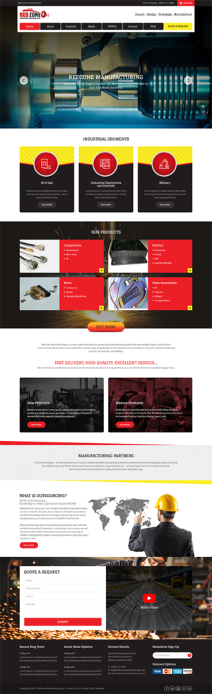 Web Design by RupalTechno for Redzone Manufacturing | Design: #15043857