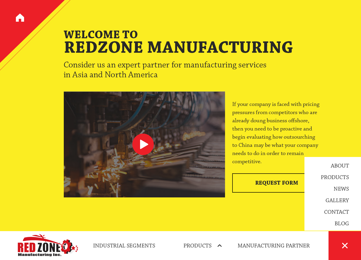 Web Design by AriefK for Redzone Manufacturing | Design #15050618