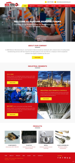Web Design by pb for Redzone Manufacturing | Design: #14981136