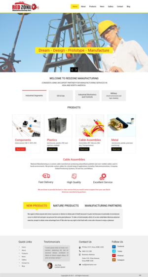 Web Design by pb for Redzone Manufacturing | Design: #14981137