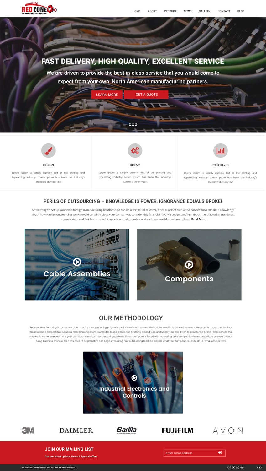 Web Design by pb for Redzone Manufacturing | Design #14981139