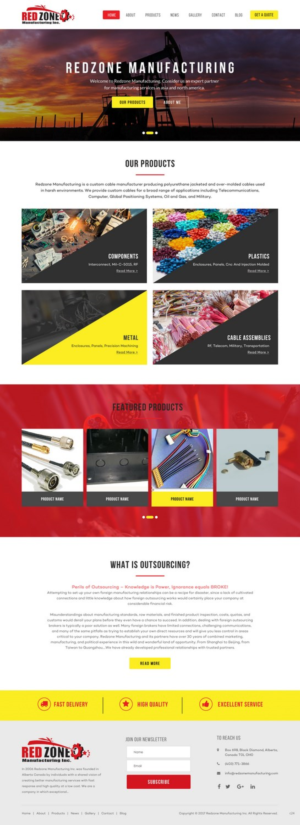 Web Design by pb for Redzone Manufacturing | Design: #14981155