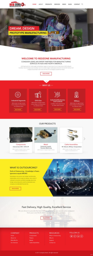 Web Design by pb for Redzone Manufacturing | Design: #14981168