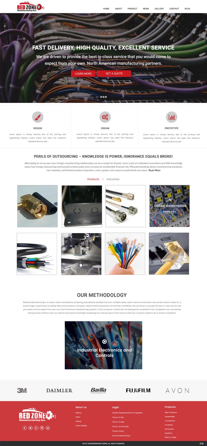 Web Design by pb for Redzone Manufacturing | Design #14991463