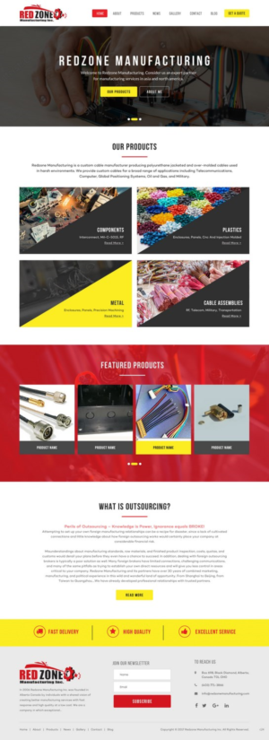 Web Design by pb for Redzone Manufacturing | Design: #14991464