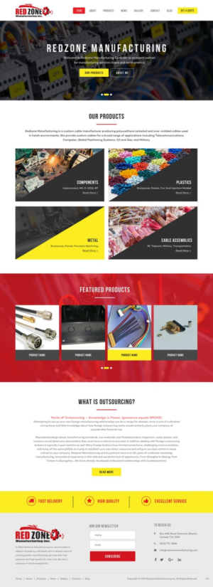 Web Design by pb for Redzone Manufacturing | Design: #14991465