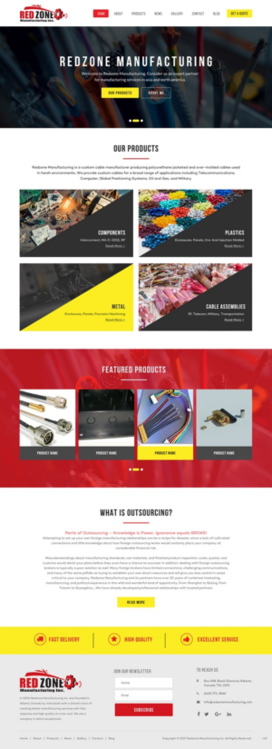 Web Design by pb for Redzone Manufacturing | Design: #14991466