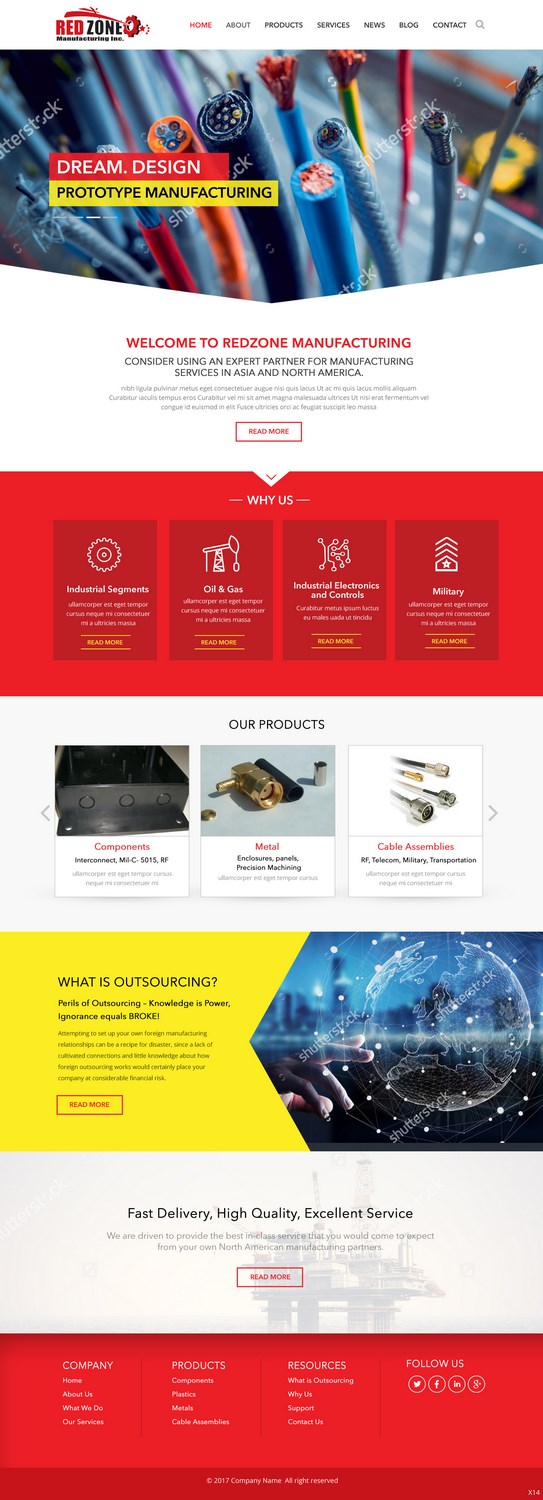 Web Design by pb for Redzone Manufacturing | Design #14991473