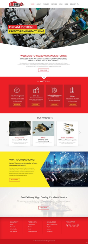 Web Design by pb for Redzone Manufacturing | Design: #14991474