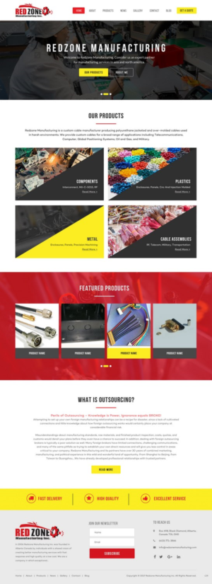 Web Design by pb for Redzone Manufacturing | Design: #15001468