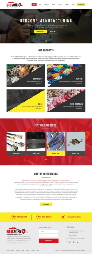 Web Design by pb for Redzone Manufacturing | Design: #15001469