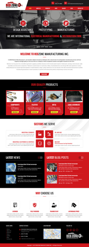 Web Design by Sbss for Redzone Manufacturing | Design: #14989353