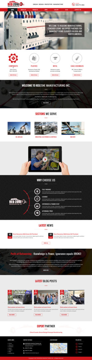 Web Design by Sbss for Redzone Manufacturing | Design: #15077783