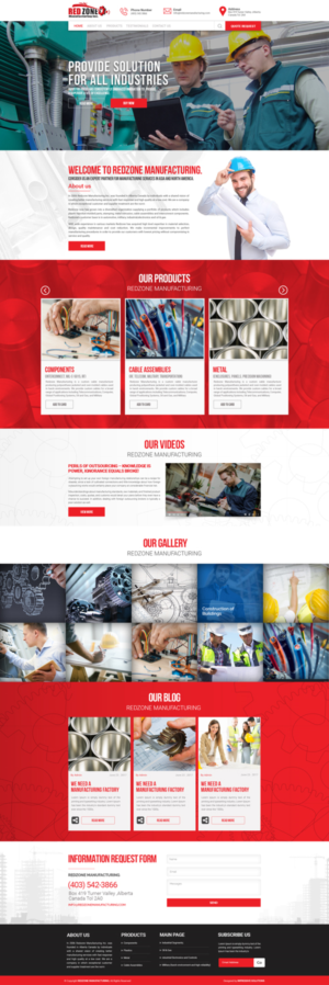 Web Design by Black Stallions Impressive Solutions for Redzone Manufacturing | Design #15030626
