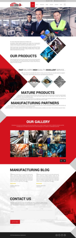 Web Design by Pram Shaw for Redzone Manufacturing | Design #14989186