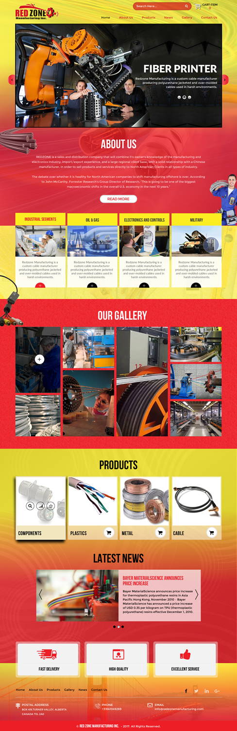 Web Design by rightway for Redzone Manufacturing | Design #14984814