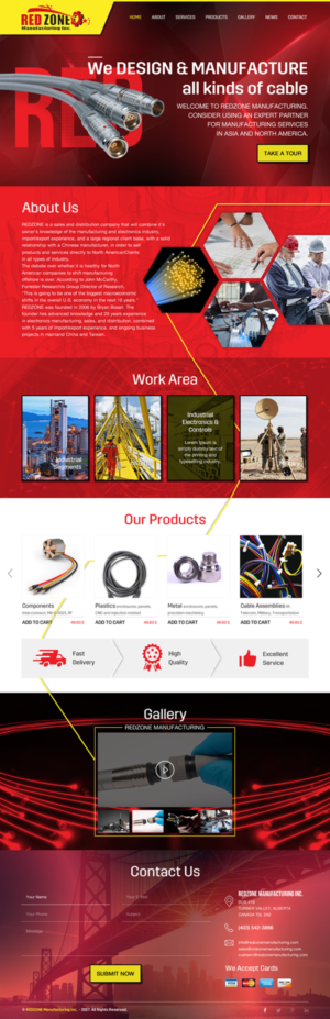 Web Design by rightway for Redzone Manufacturing | Design: #14984815