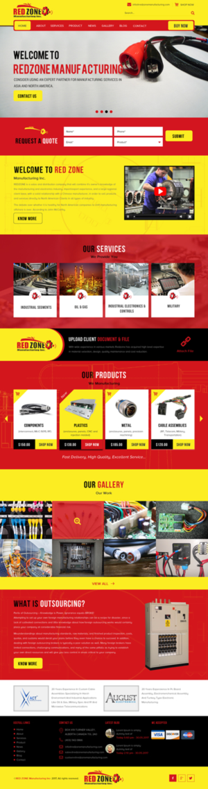 Web Design by rightway for Redzone Manufacturing | Design: #14984816