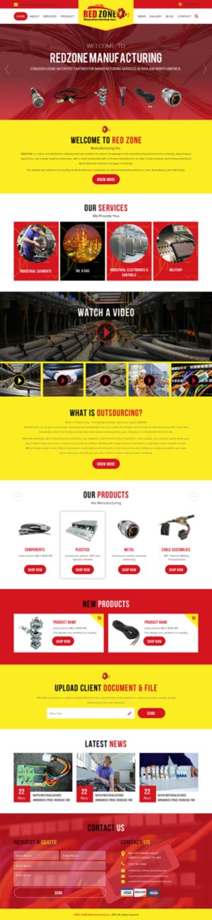 Web Design by rightway for Redzone Manufacturing | Design: #14984819