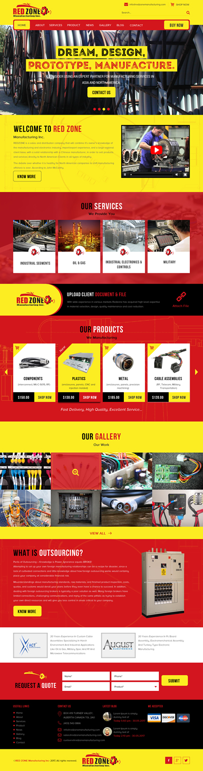 Web Design by rightway for Redzone Manufacturing | Design: #15076098