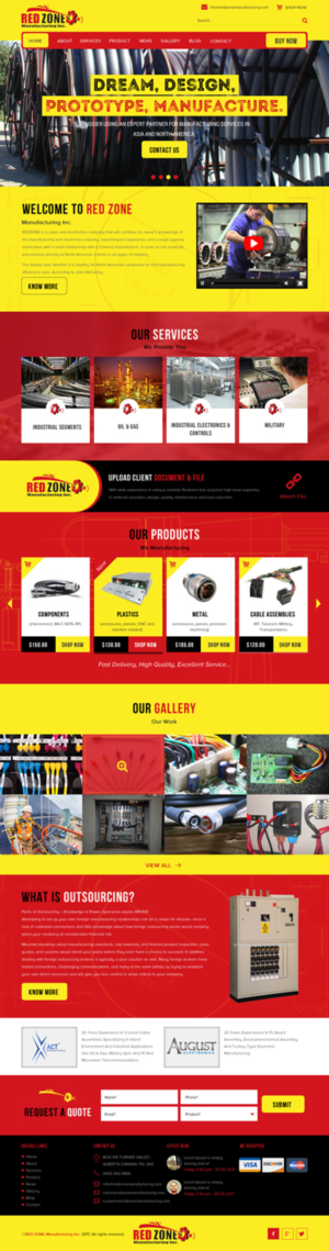 Web Design by rightway for Redzone Manufacturing | Design: #15076098