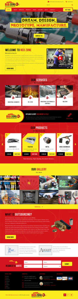 Web Design by rightway for Redzone Manufacturing | Design: #15235049