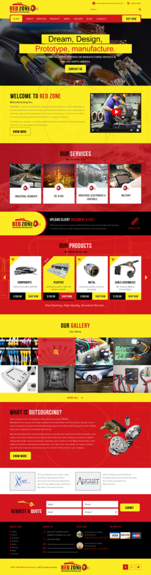 Web Design by rightway for Redzone Manufacturing | Design: #15284328