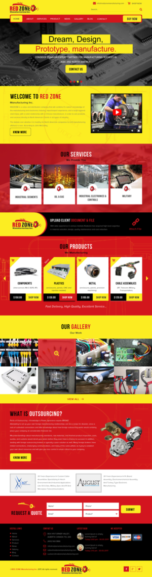 Web Design by rightway for Redzone Manufacturing | Design: #15284329