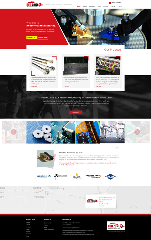 Web Design by Himanshi10 for Redzone Manufacturing | Design #14975081