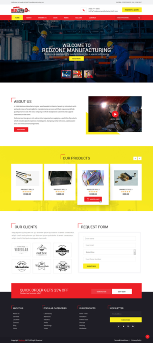 Web Design by syrwebdevelopment for Redzone Manufacturing | Design #15015968