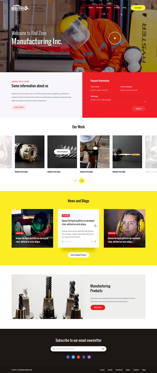 Web Design by nzdesigners for Redzone Manufacturing | Design #15016030