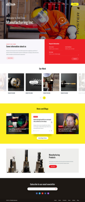 Web Design by nzdesigners for Redzone Manufacturing | Design #15016030