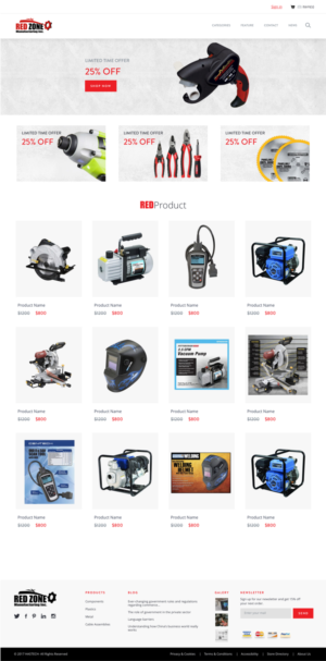 Web Design by manweljs for Redzone Manufacturing | Design: #15020173